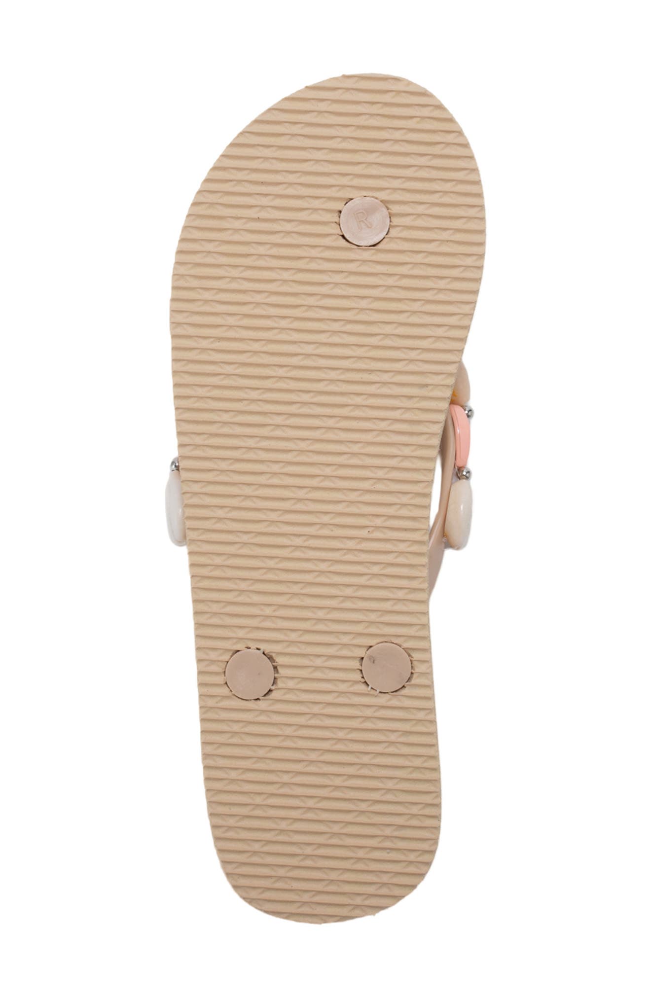 Seashell Flip Flop, Alternate, color, NUDE