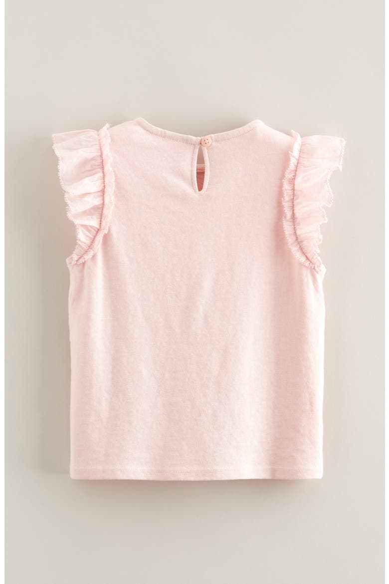 Kids' Ruffle Sleeve Cotton & Linen Top, Alternate, color, PINK LOTUS