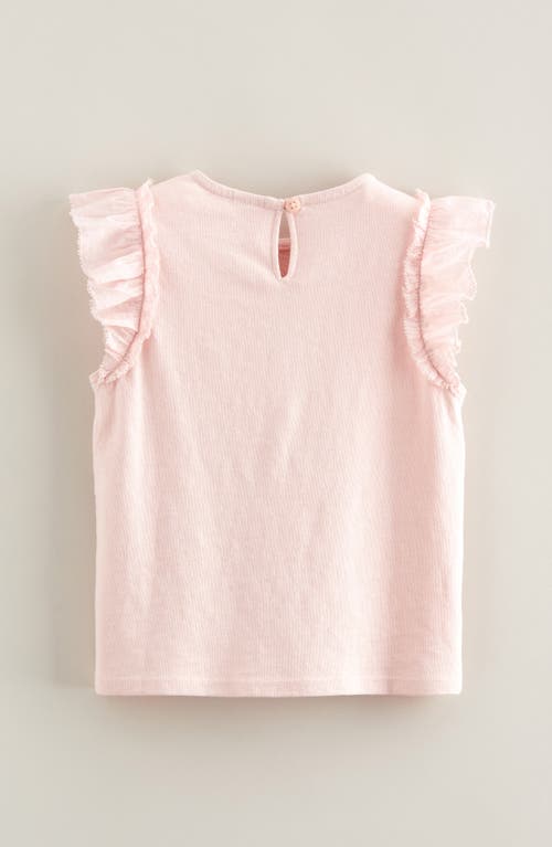 Nordstrom Kids' Ruffle Sleeve Cotton & Linen Top