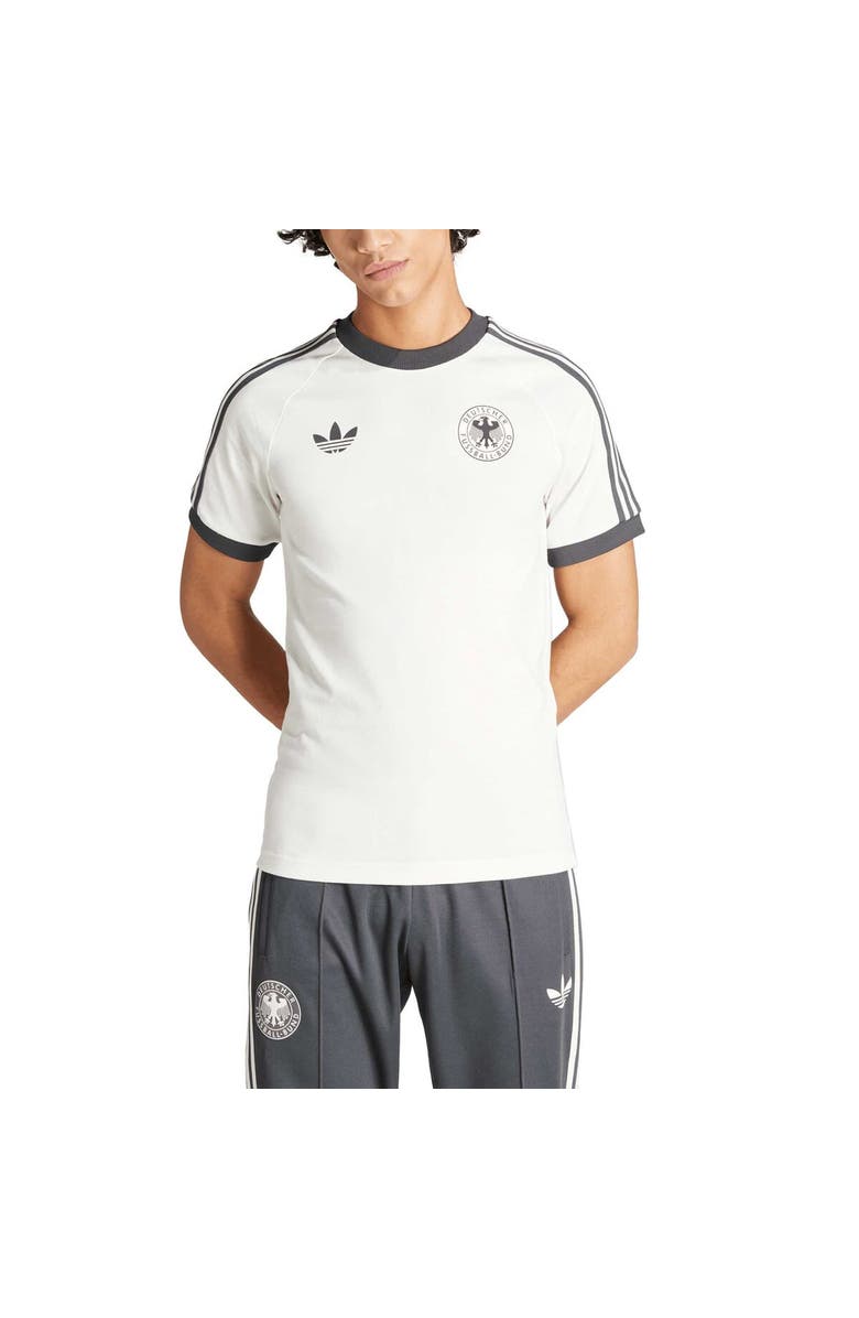 adidas Originals Men's adidas Originals White Germany National Team Raglan Three-Stripe T-Shirt, Main, color,
