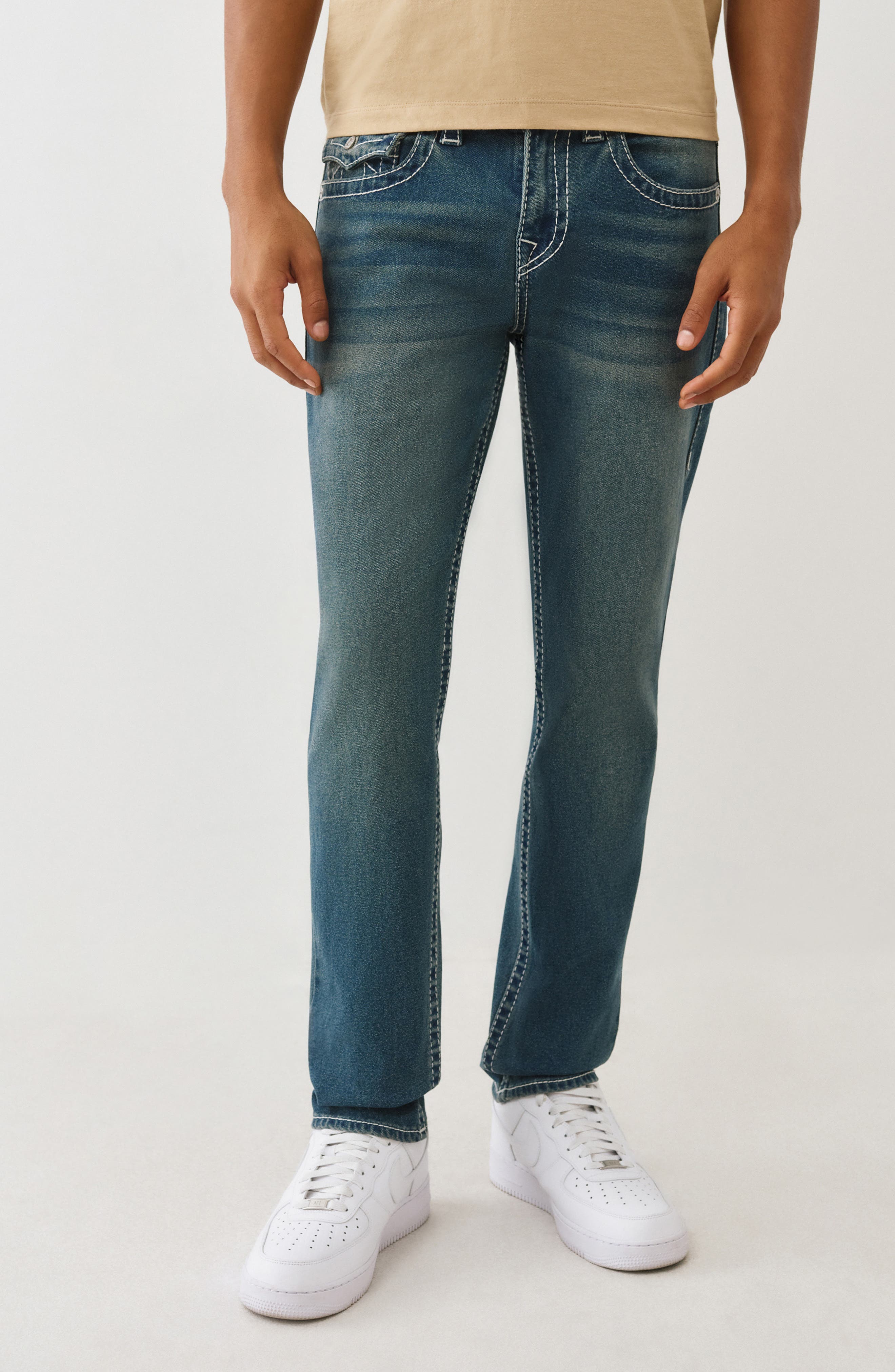 True Religion Geno Big T Flap Pocket Slim Leg Jeans