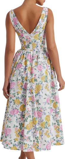 Emmelina Floral Cotton Blend Dress