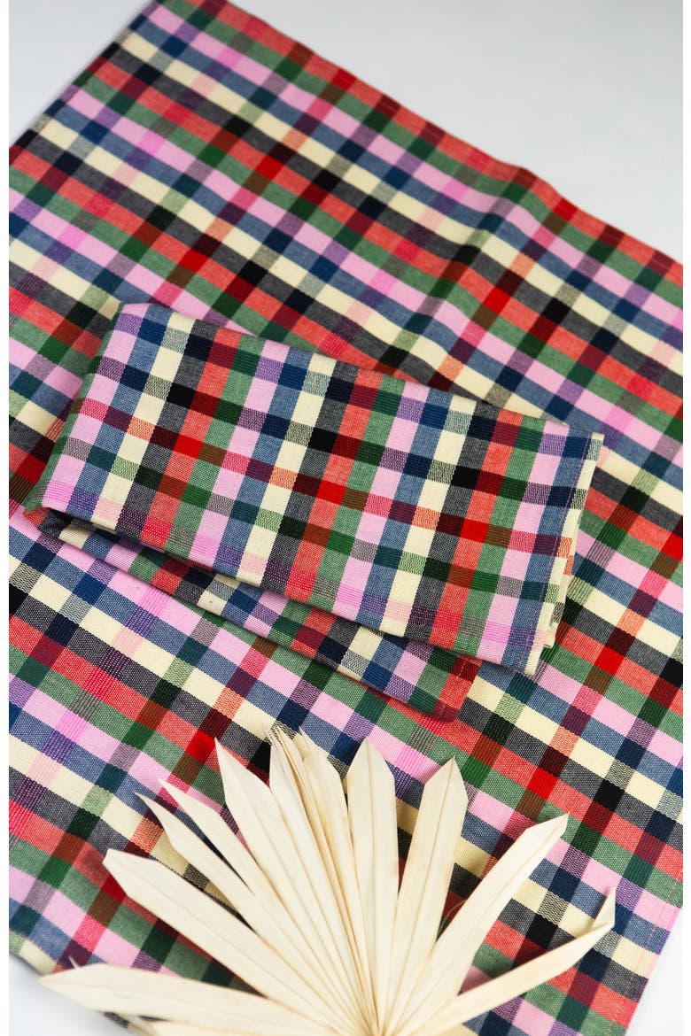 Marta Handwoven Cotton Plaid Napkins, Set of 4, Alternate, color, Multi