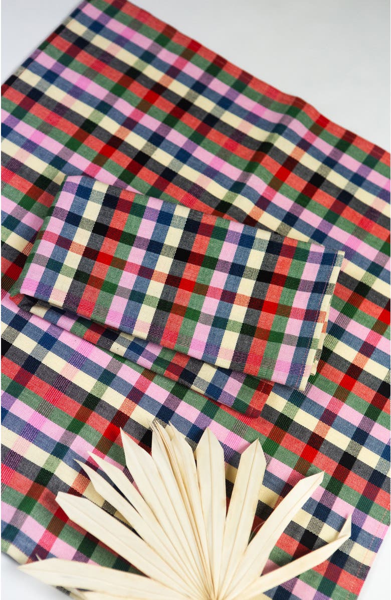 Archive New York Marta Handwoven Cotton Plaid Napkins, Set of 4, Alternate, color, Multi