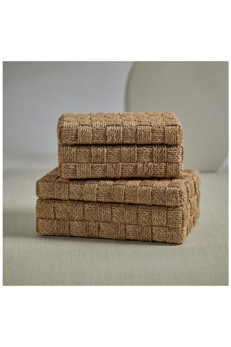 Taranto Abaca Rope Decorative Box, Alternate, color, BEIGE