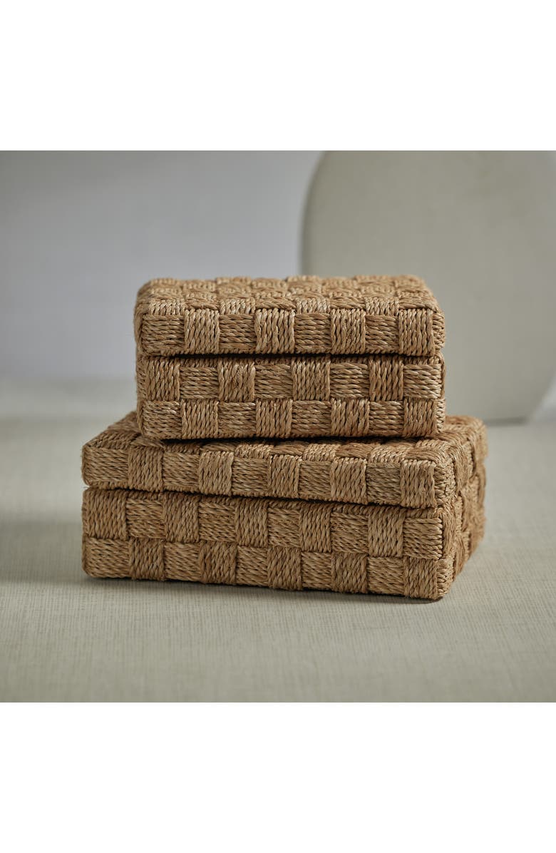 Zodax Taranto Abaca Rope Decorative Box, Alternate, color, Beige