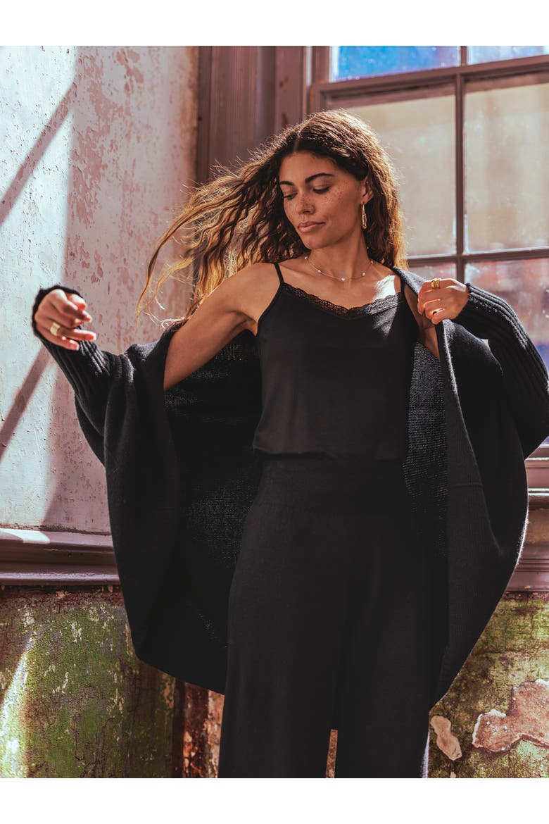 Supersoft Cocoon Cardigan, Alternate, color, BLACK