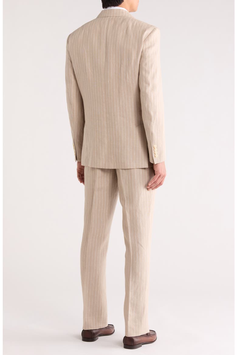 Pinstripe Linen Trim Fit Suit, Alternate, color, ALEX PINSTRIPE