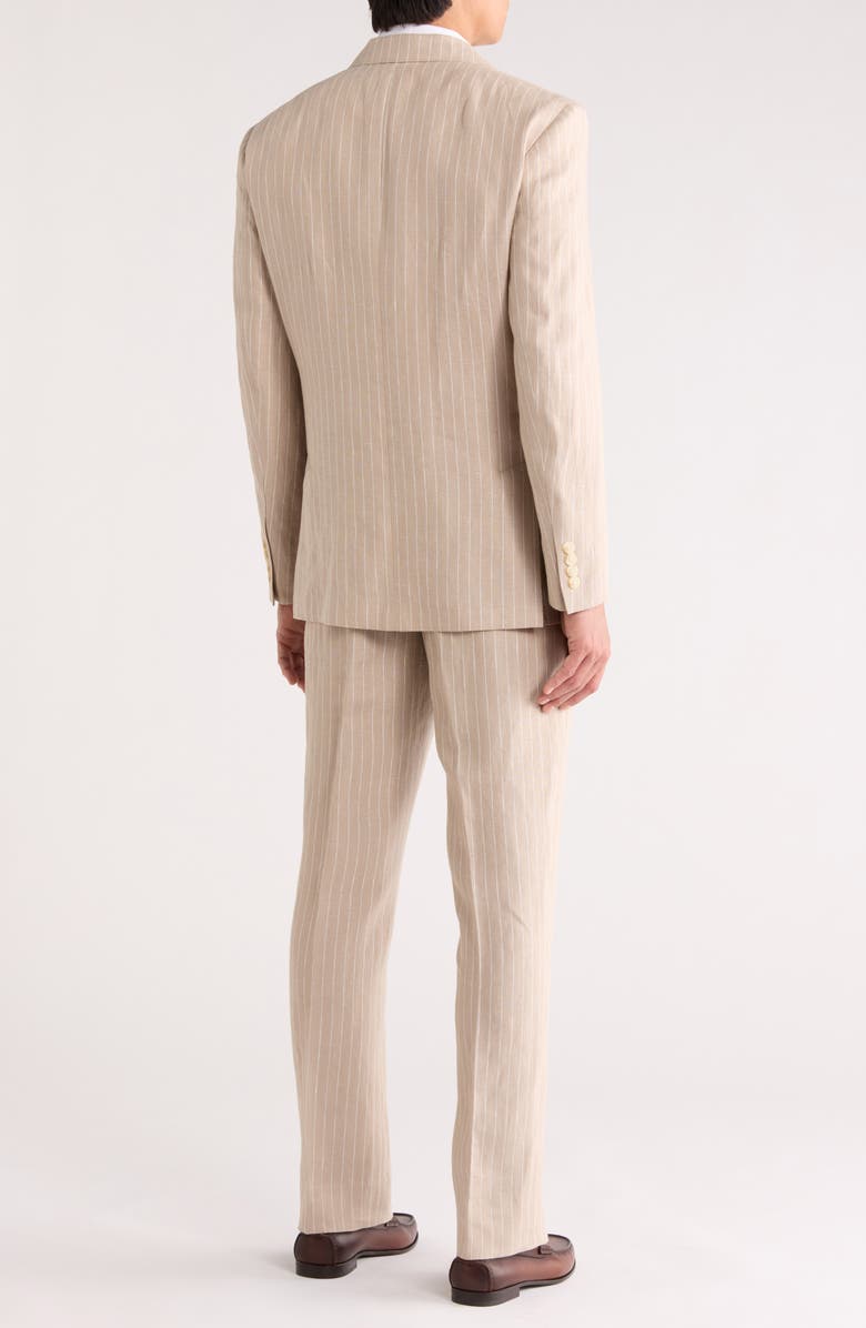 NORDSTROM RACK Pinstripe Linen Trim Fit Suit, Alternate, color, Alex Pinstripe