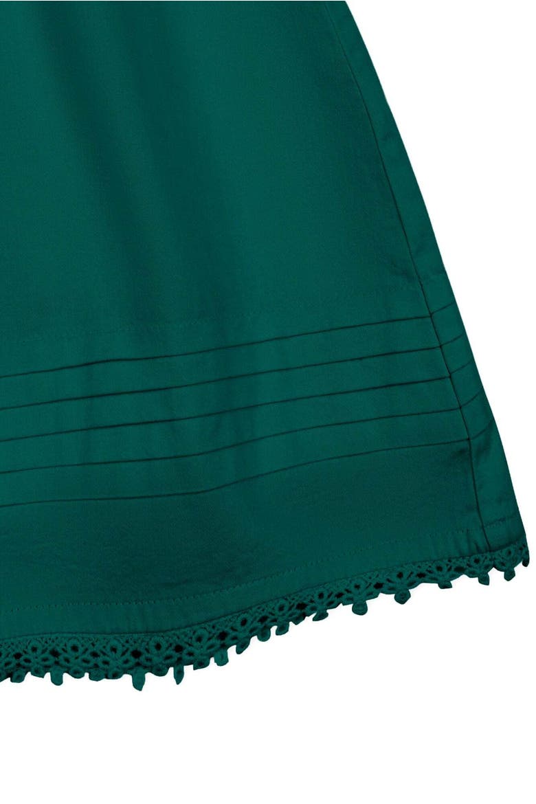 Kids' Organic Sateen Flower Girl Dress, Alternate, color, Deep Green
