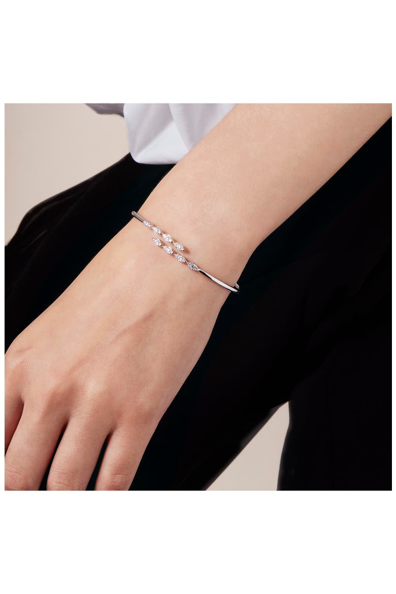 Aerial Marquise Diamond Bangle, Alternate, color, WHITE GOLD