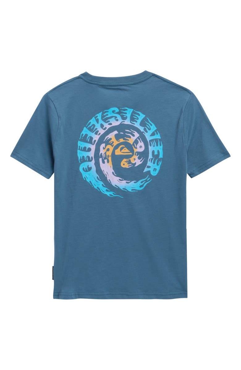 Quiksilver Kids' Spiral Saw Cotton Graphic T-Shirt, Alternate, color, Real Teal
