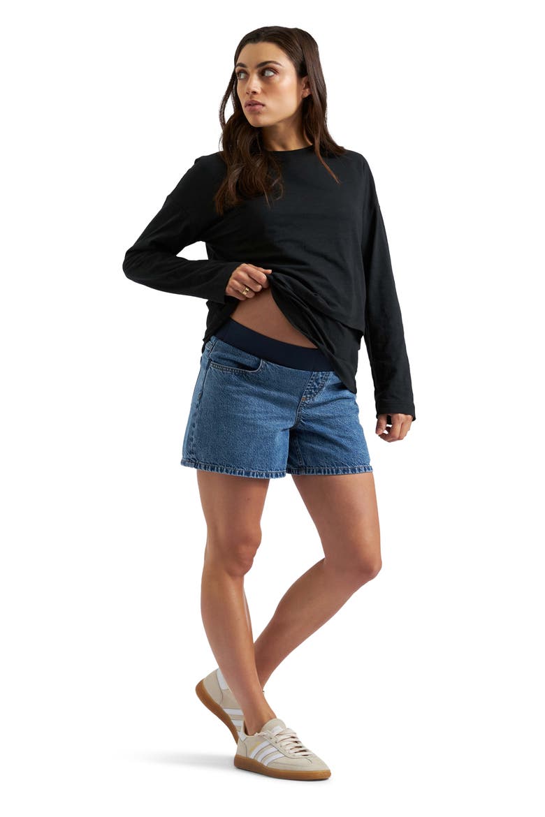 Claud Long Sleeve Nursing Top, Alternate, color, BLACK