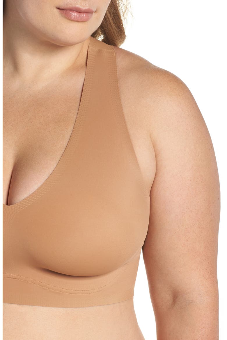 True & Co. True Body Lift V-Neck Racerback Bralette, Alternate, color, BRONZED