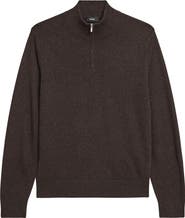 Theory Hilles Quarter Zip Cashmere Sweater