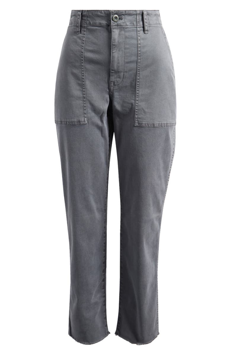 Madewell Garment Dyed Slim Straight Leg Utility Pants, Alternate, color, Dark Pavement