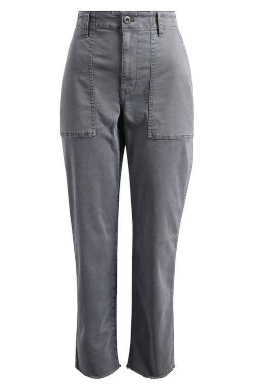 Madewell Garment Dyed Slim Straight Leg Utility Pants In Gray