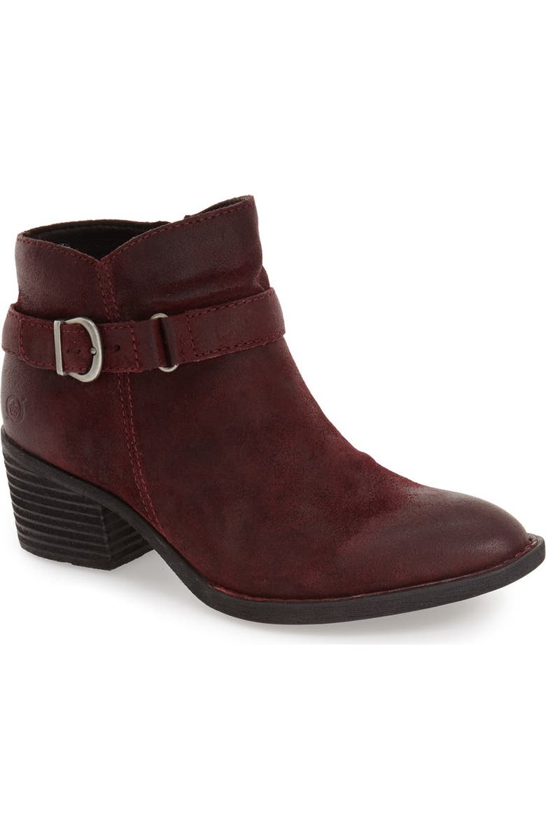 Børn 'Adia' Block Heel Bootie, Main, color, Amarena Distress Leather