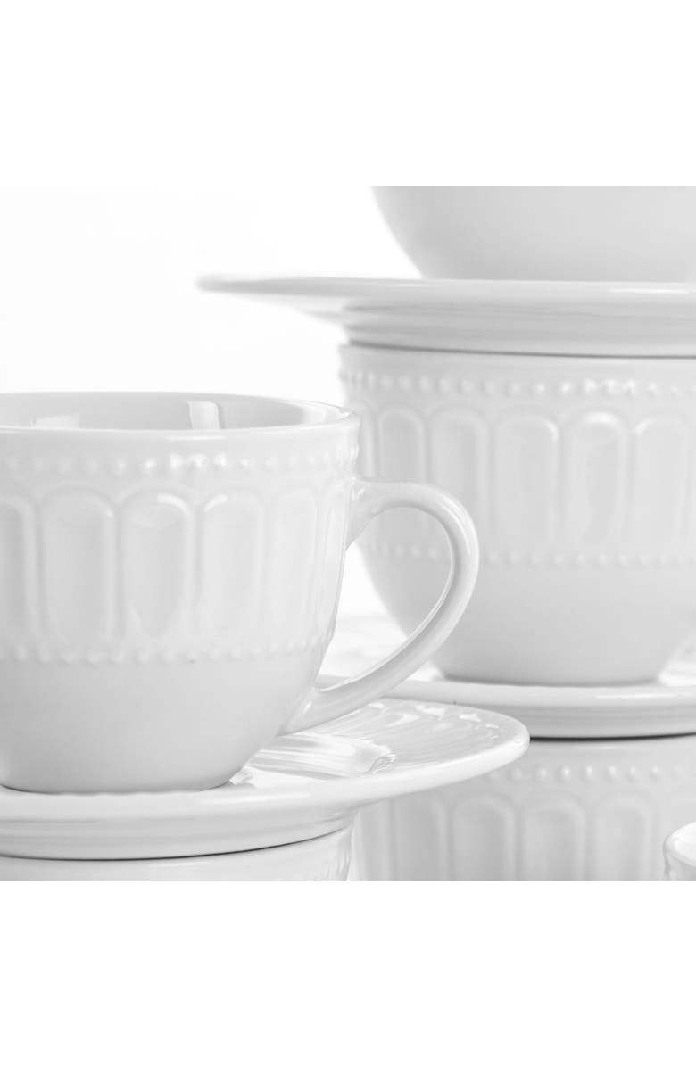 Elama Charlotte 6 Piece Mug Set, Alternate, color, White
