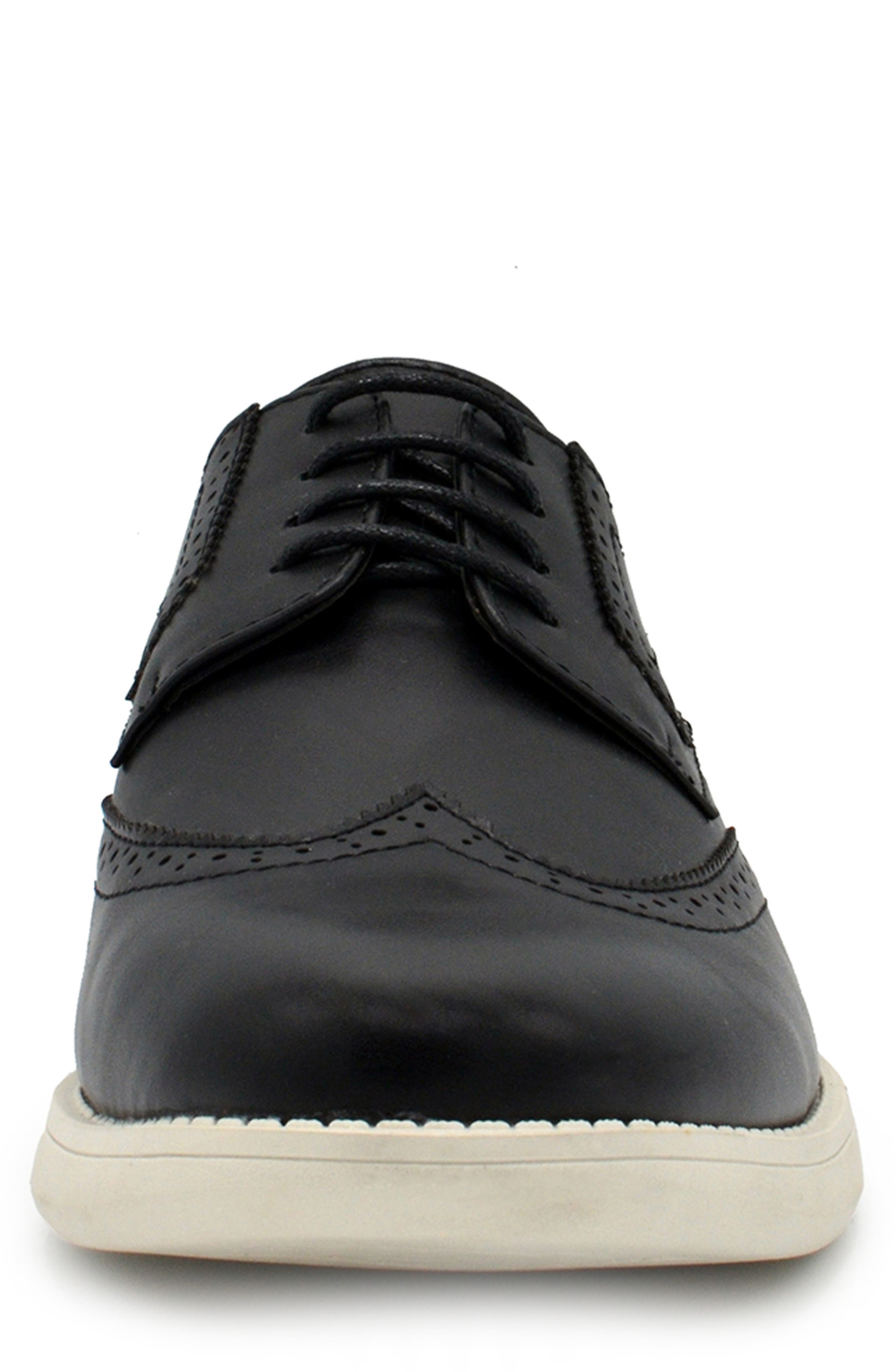 Ardon Wingtip Sneaker, Alternate, color, BLACK