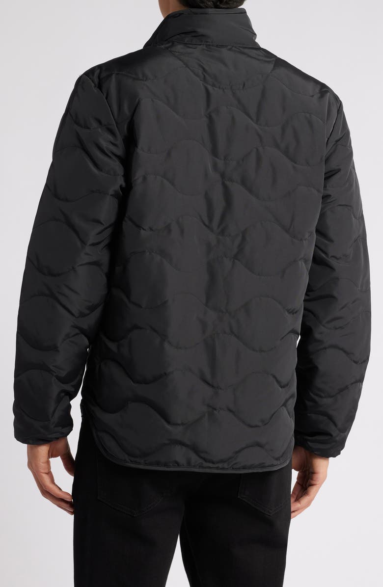 Schott NYC Wrinkle Resistant Down Military Jacket, Alternate, color, Black