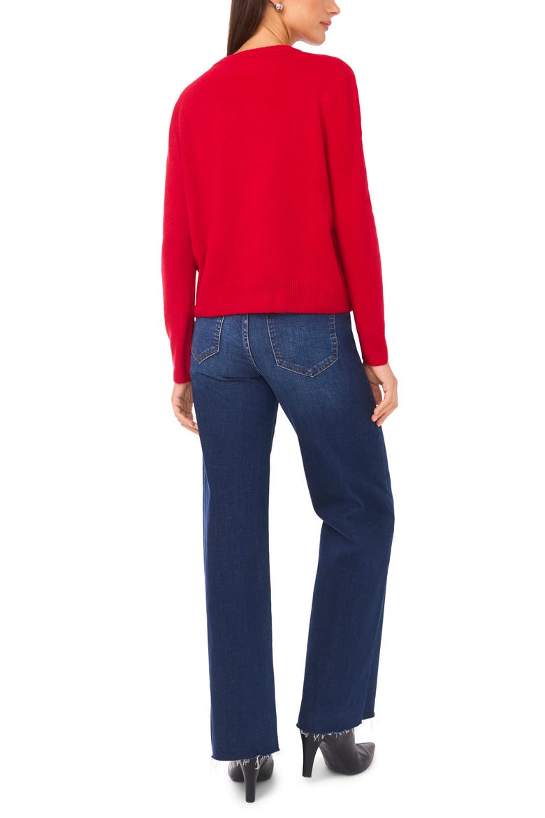 Saint Moritz Crewneck Sweater, Alternate, color, GLAMOUR RED