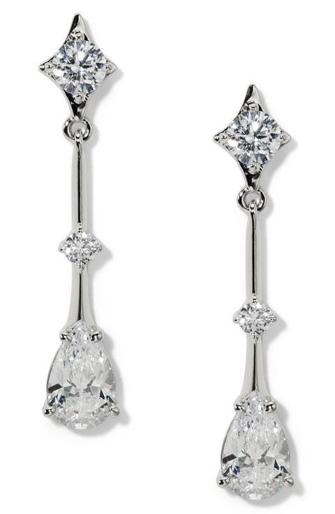 Hera Cubic Zirconia Drop Earrings