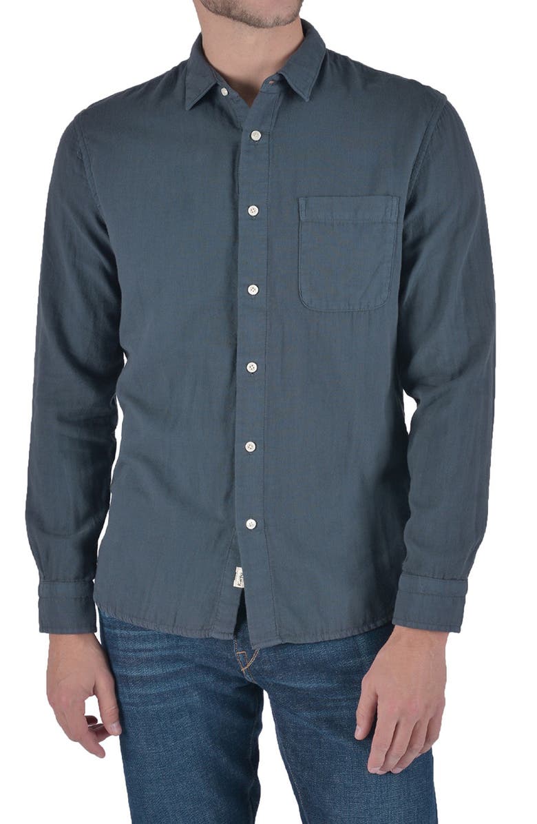 HIROSHI KATO The Ripper Gauze Button-Up Shirt, Main, color, 