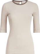 Brunello Cucinelli Ribbed jersey top