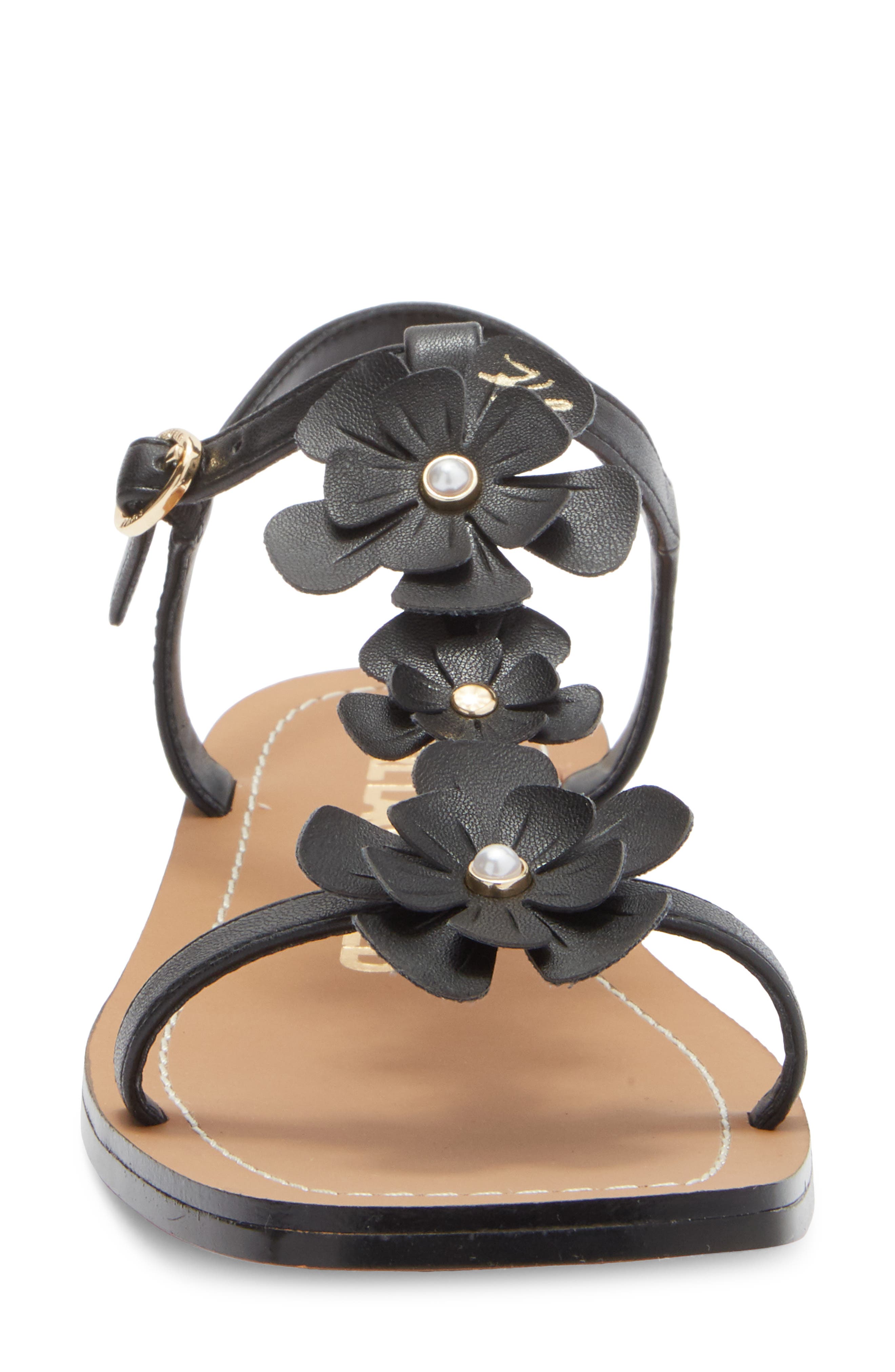 KARL LAGERFELD PARIS Margate T-Strap Sandal, Alternate, color, Black