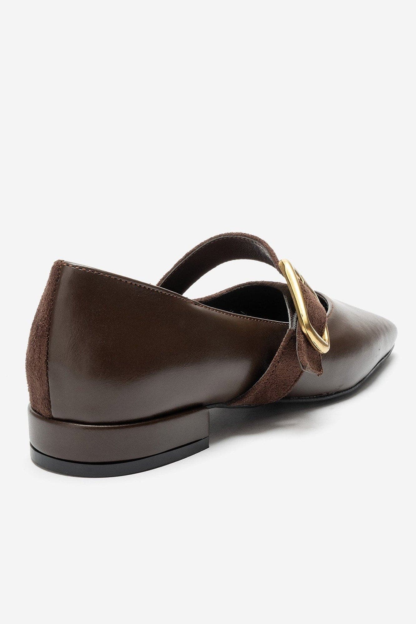Curzon Belted Ballerina Flat, Alternate, color, Brown Suede