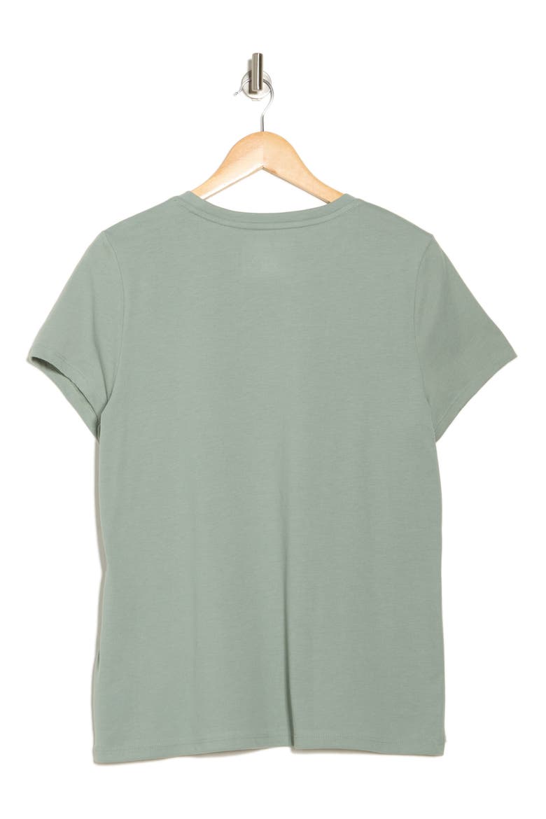 Embroidered Logo Crew T-Shirt, Alternate, color, LILY PAD
