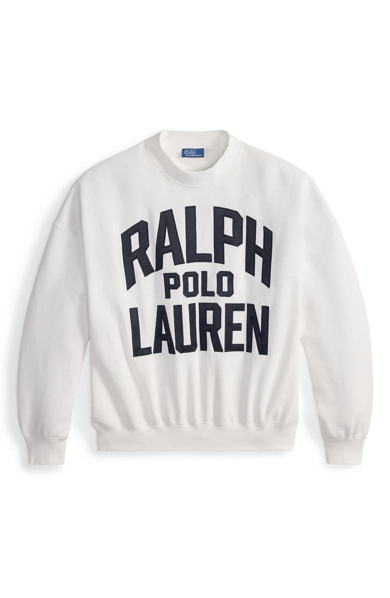Polo Ralph Lauren Satin Logo Cotton Blend Fleece Sweatshirt, Alternate, color,