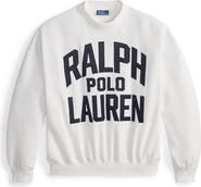Polo Ralph Lauren Satin Logo Cotton Blend Fleece Sweatshirt