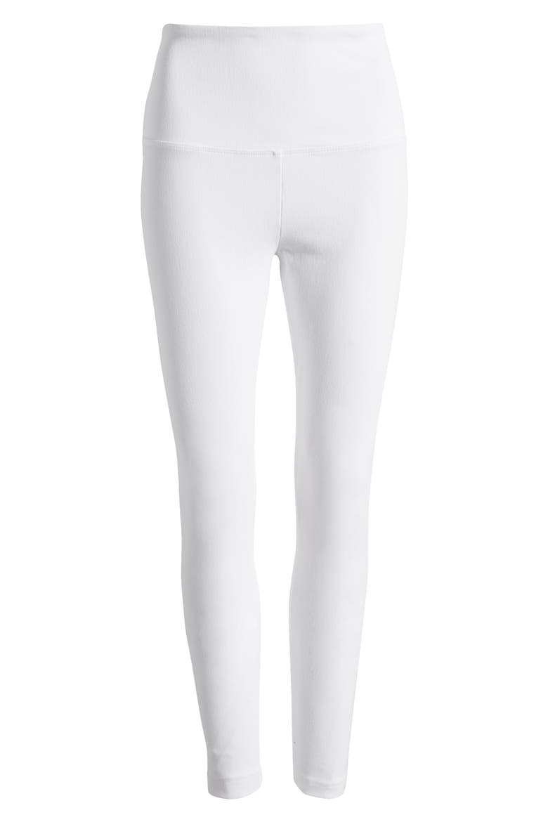 'Lyssentials High Waist Denim Leggings, Alternate, color, WHITE