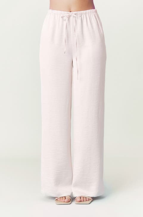 Cleo Tie Waist Satin Pants
