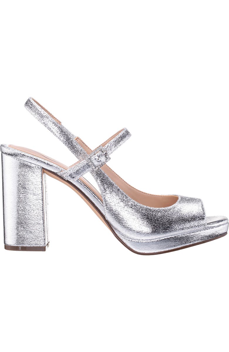Nina Simeon Slingback Peep Toe Platform Sandal, Alternate, color,