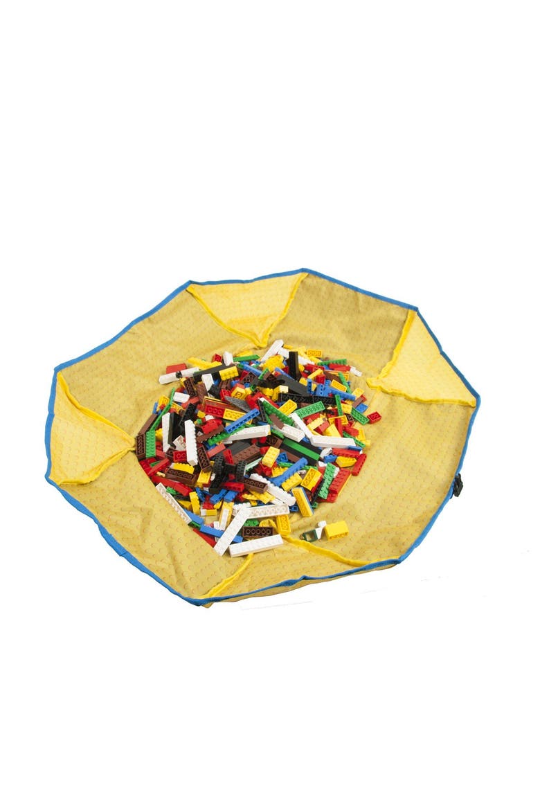 LEGO 4-Pc Tote And Play Mat, Alternate, color, Black/Yellow/Red/Blue
