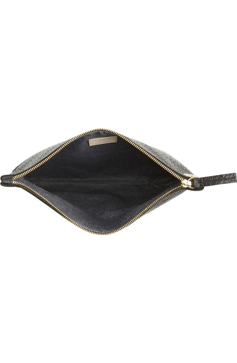 Clare V. Leather Foldover Clutch, Alternate, color,