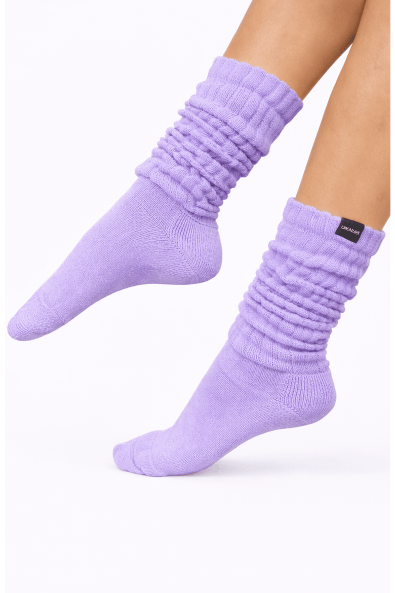 3 Pairs of Scrunch Socks, Alternate, color, Lilac