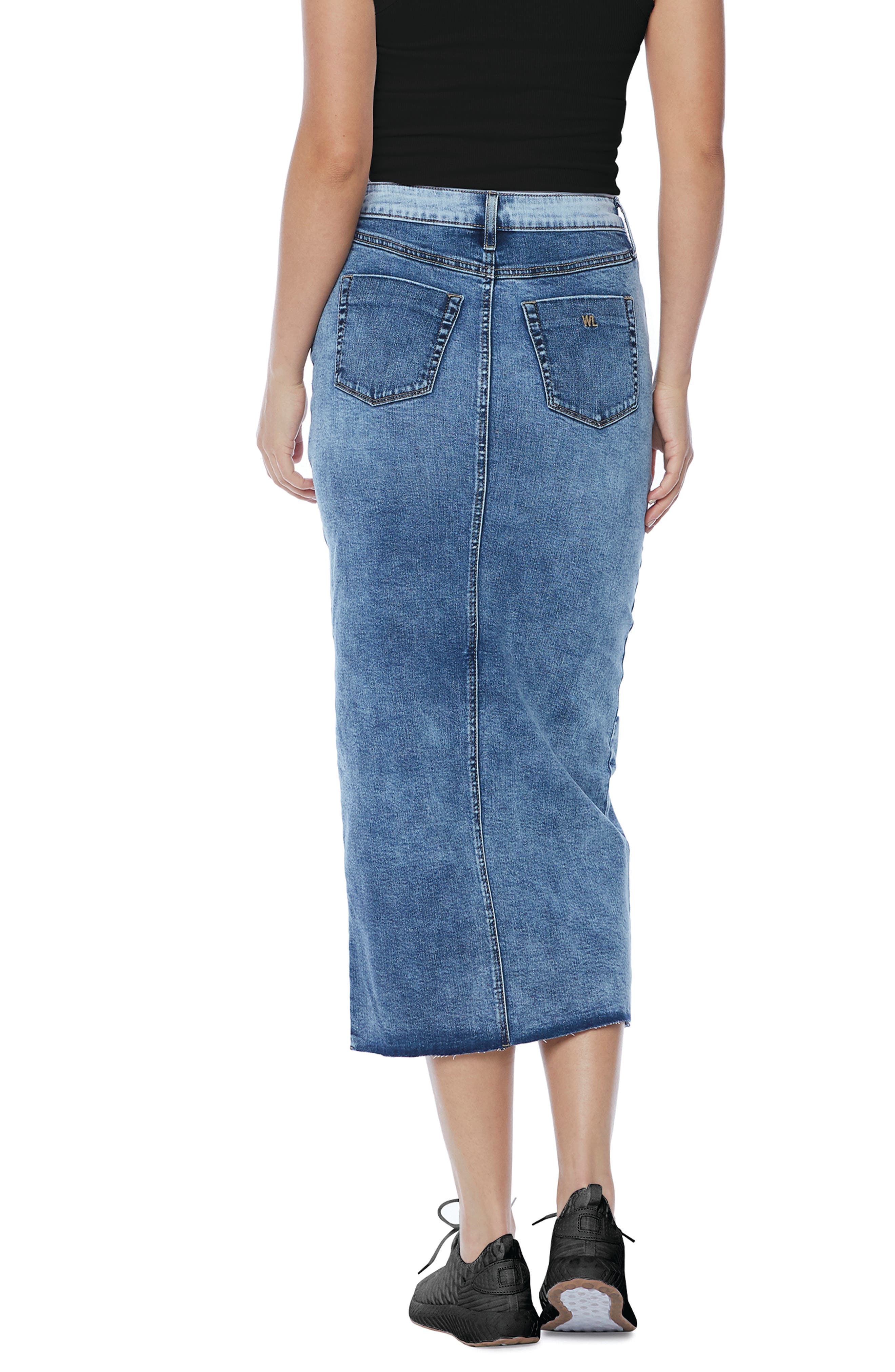 Wash Lab Denim Split Pencil Skirt | Nordstromrack