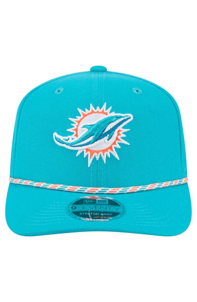 New Era Men's New Era Aqua Miami Dolphins Gameday Multi Rope 9SEVENTY Stretch-Snap Hat, Alternate, color, Aqua