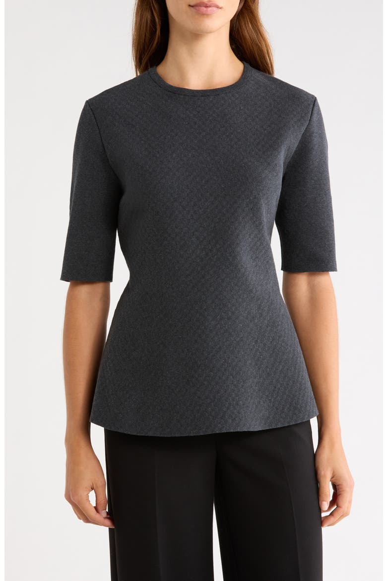 Wes Mini Check Top, Main, color, CHARCOAL