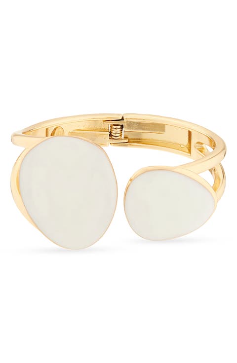 Enamel Oval Cuff Bracelet