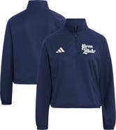 adidas Women's adidas Navy Penn State Nittany Lions Ultimate365 Woven Quarter-Zip Raglan Pullover