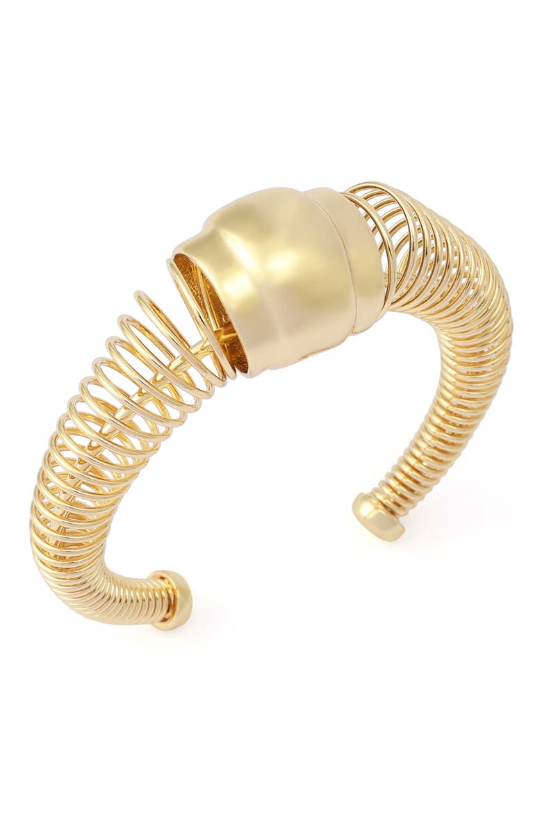 Coiled Cuff Bracelet, Alternate, color, GOLD