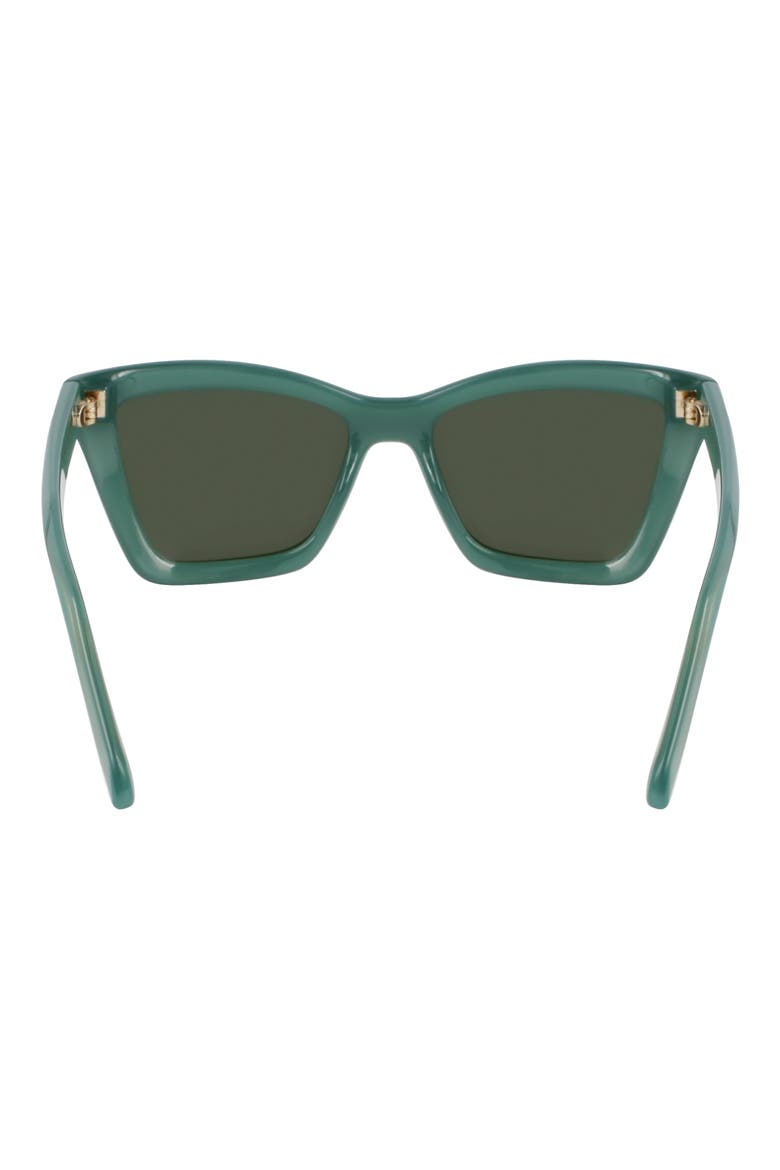 53mm Rectangualr Sunglasses, Alternate, color, OPALINE GREEN