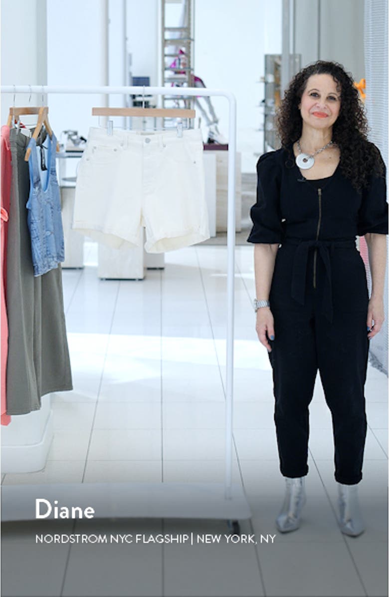 Zoie Mid Rise Relaxed Denim Shorts, sales video thumbnail