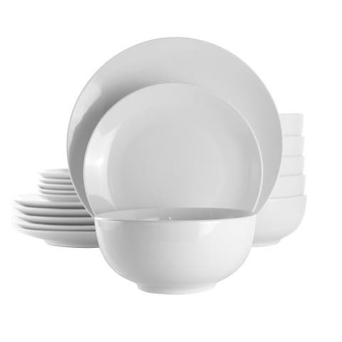 Luna 18 Piece Porcelain Dinnerware Set