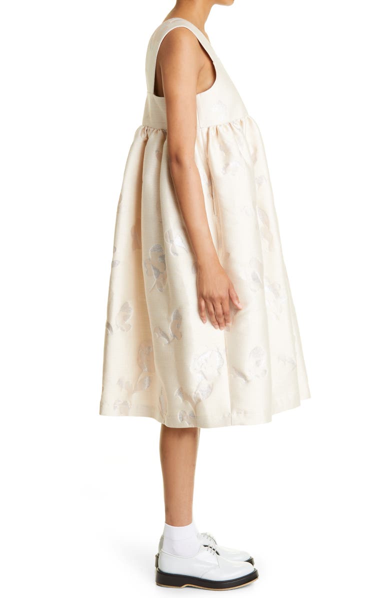 Tao Comme des Garçons Floral Jacquard Empire Waist Midi Dress, Alternate, color,